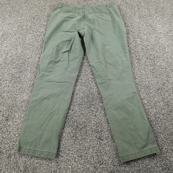 Gap Pants Womens 4 Green Chino Trousers Office Khakis Flat Career Stretch Flex - Picture 11 of 13